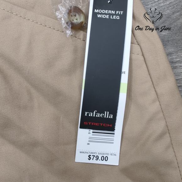 Rafaella Plus Size Flat Front Pants Size 18W - Picture 2 of 6